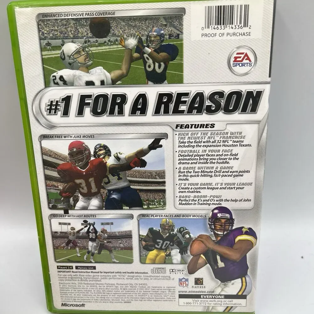 Madden NFL 2002 - Xbox - CIB - Tested and Working!